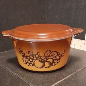 Vintage Pyrex Old Orchard 473 Casserole Dish